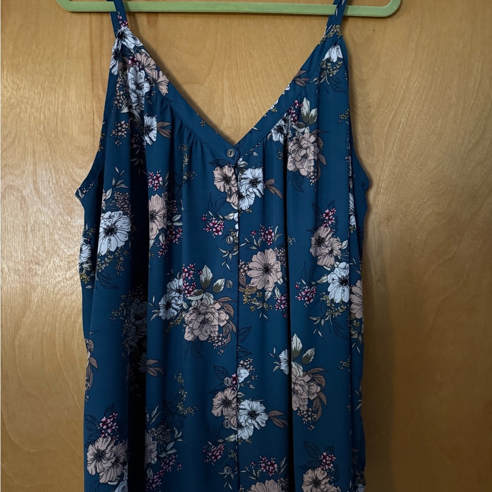 Floral Blue Women's Top